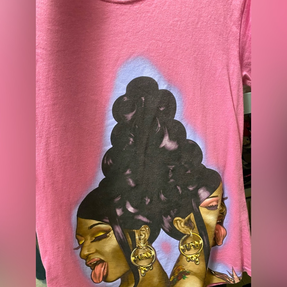 WAP Pink short sleeve , Cardi B & MeganTheeStallion